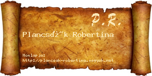 Plancsák Robertina névjegykártya
